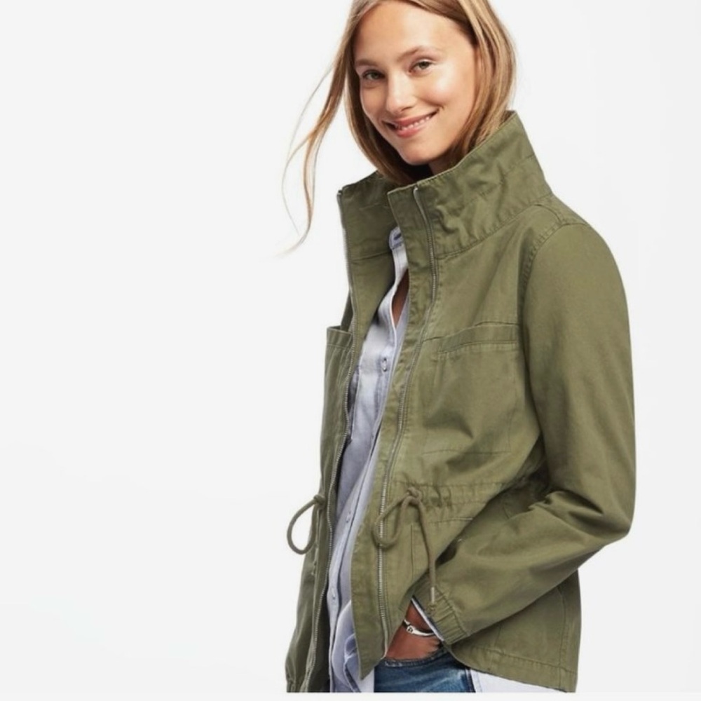 Old Navy Olive Twill Field Jacket